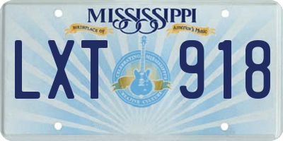 MS license plate LXT918