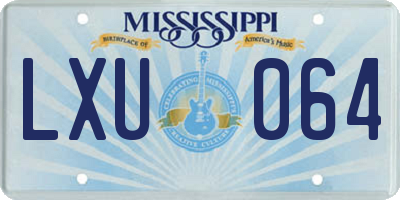 MS license plate LXU064