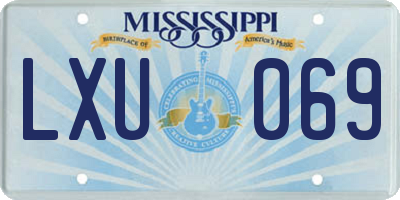 MS license plate LXU069