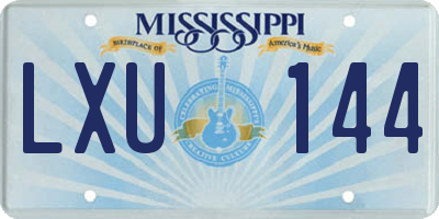 MS license plate LXU144