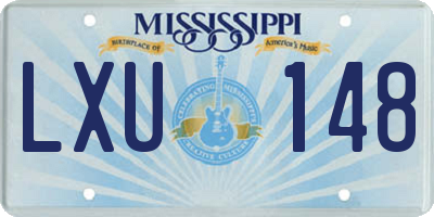 MS license plate LXU148