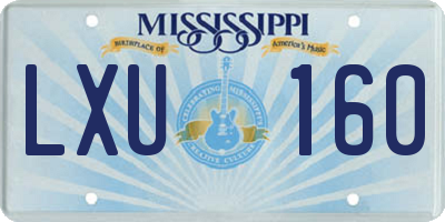 MS license plate LXU160