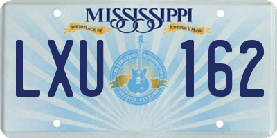 MS license plate LXU162