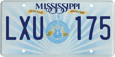 MS license plate LXU175