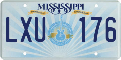 MS license plate LXU176
