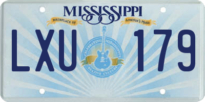 MS license plate LXU179