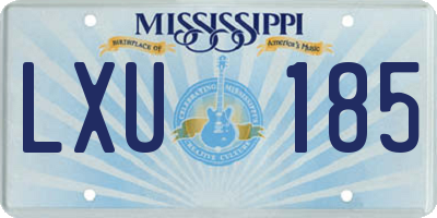 MS license plate LXU185
