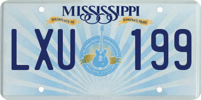 MS license plate LXU199