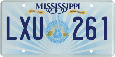 MS license plate LXU261
