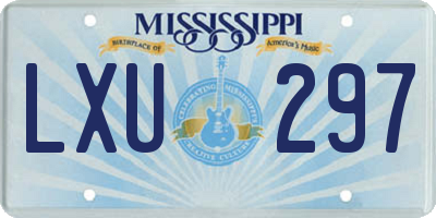 MS license plate LXU297