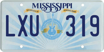 MS license plate LXU319