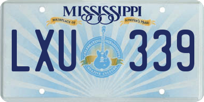 MS license plate LXU339