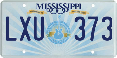 MS license plate LXU373