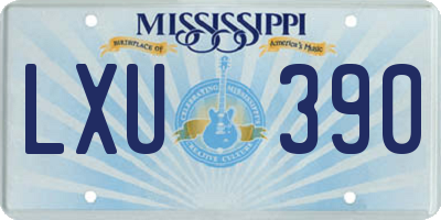MS license plate LXU390