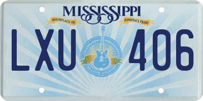 MS license plate LXU406
