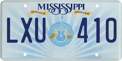 MS license plate LXU410