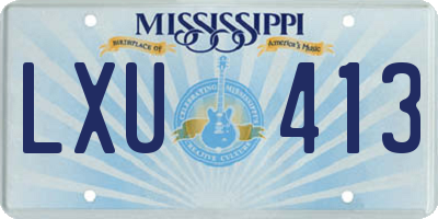 MS license plate LXU413