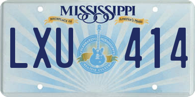 MS license plate LXU414
