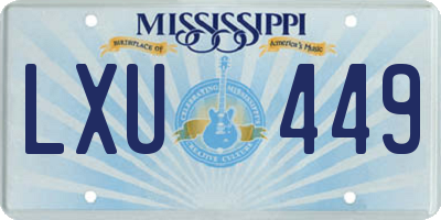 MS license plate LXU449
