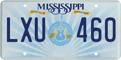 MS license plate LXU460