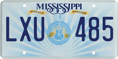 MS license plate LXU485