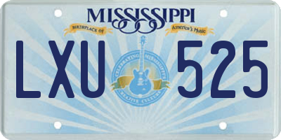 MS license plate LXU525