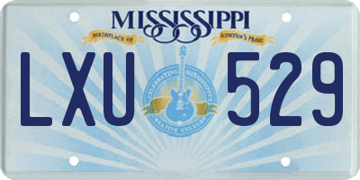 MS license plate LXU529