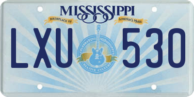 MS license plate LXU530