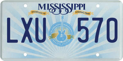 MS license plate LXU570