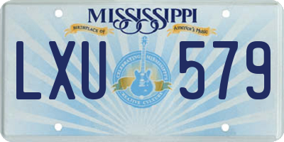 MS license plate LXU579