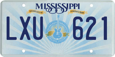 MS license plate LXU621
