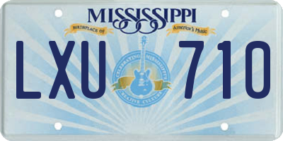 MS license plate LXU710
