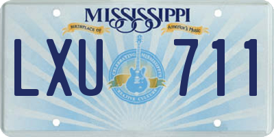 MS license plate LXU711