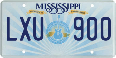 MS license plate LXU900