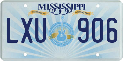 MS license plate LXU906
