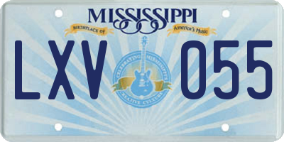 MS license plate LXV055
