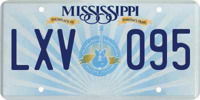 MS license plate LXV095