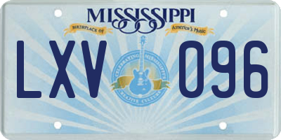 MS license plate LXV096