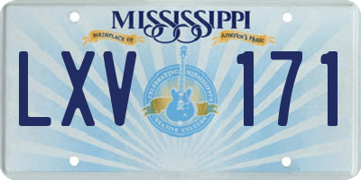 MS license plate LXV171