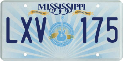 MS license plate LXV175