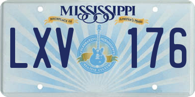 MS license plate LXV176