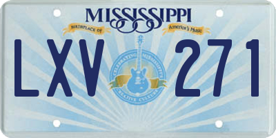 MS license plate LXV271
