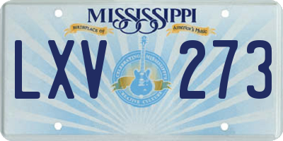 MS license plate LXV273