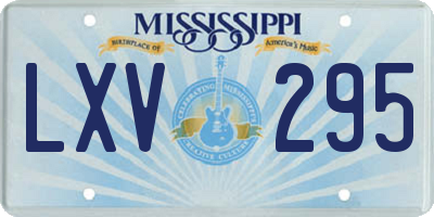 MS license plate LXV295