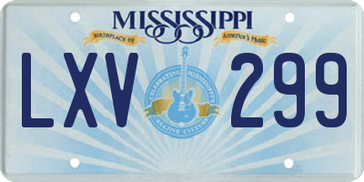MS license plate LXV299