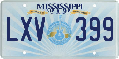 MS license plate LXV399