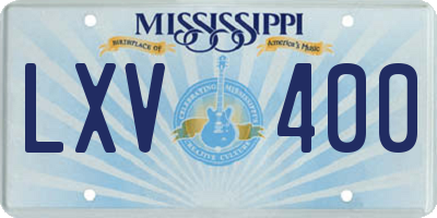 MS license plate LXV400