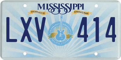MS license plate LXV414