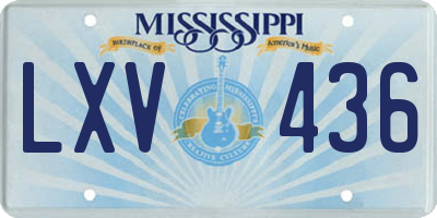 MS license plate LXV436