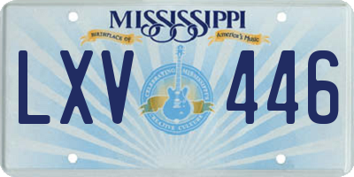MS license plate LXV446